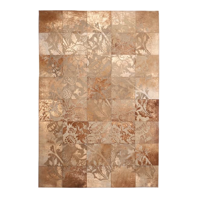 Limited Edition Copper Leather Rug, 240x150cm
