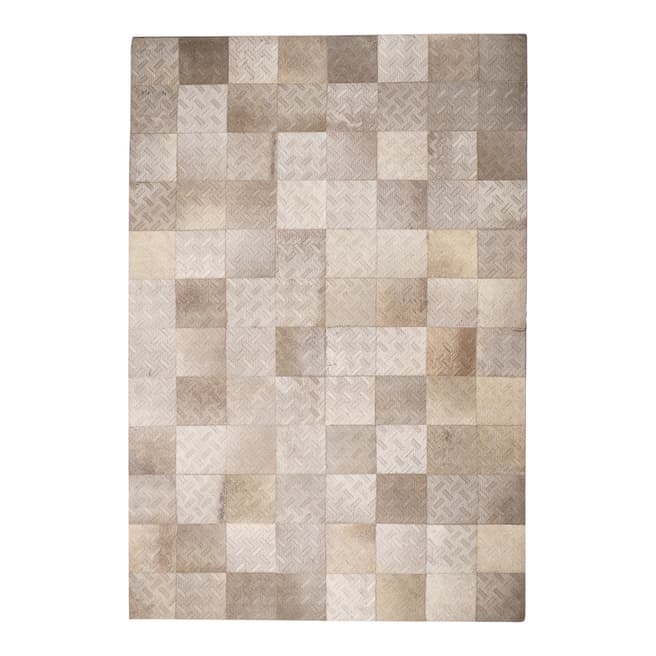 Limited Edition Silver Leather Rug, 240x160cm