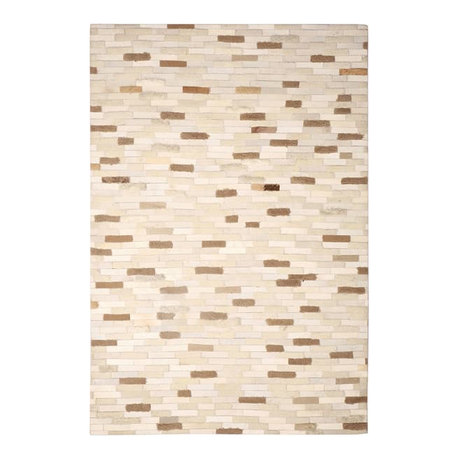 Limited Edition Ivory Leather Rug, 230x150cm