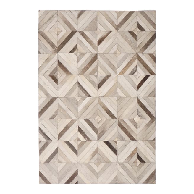 Limited Edition Silver Leather Rug, 160x120cm