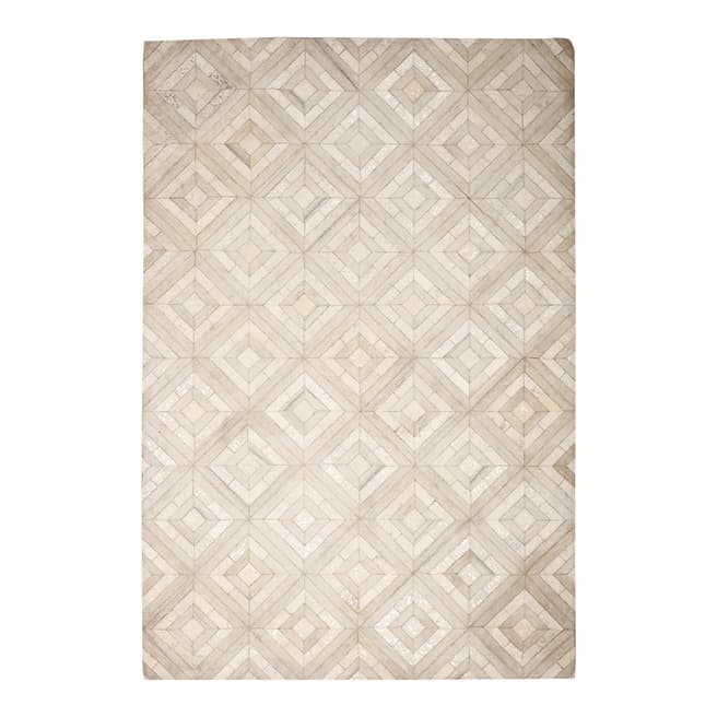 Limited Edition Silver Leather Rug, 230x150cm