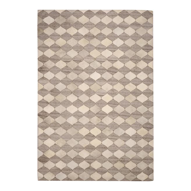 Limited Edition Silver Leather Rug, 240x170cm