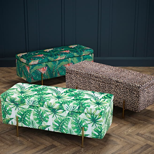 Furniture Interiors Lola Ottoman Jungle Print