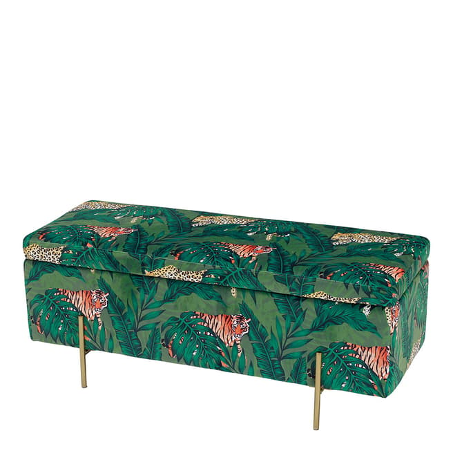 Furniture Interiors Lola Ottoman Palm Print