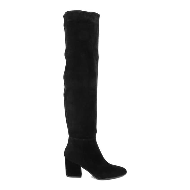 Bluetag Black Suede High Knee Boots