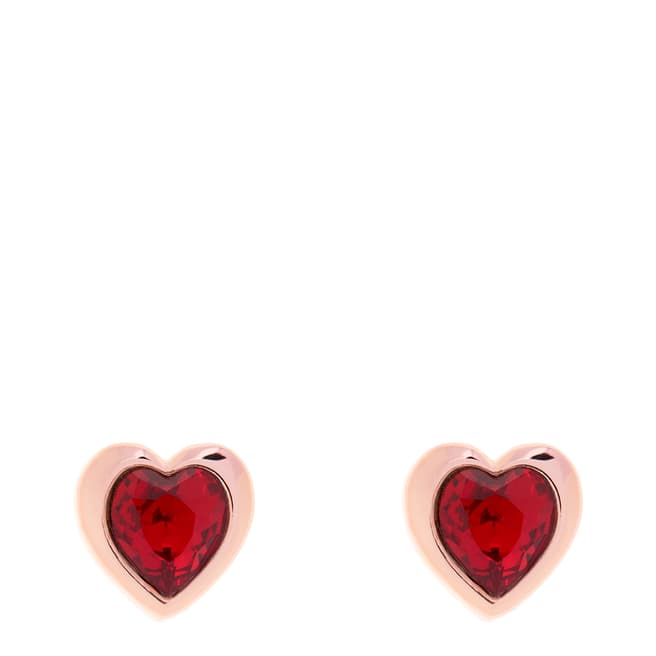 Ted Baker Rose Gold Han Crystal Heart Earrings