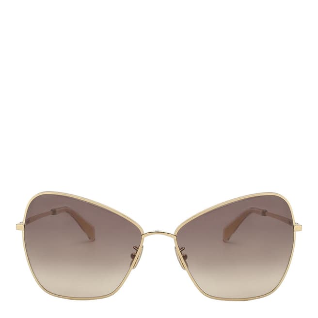 Celine Women's Shiny Gold/Brown Celine Sunglasses 64mm