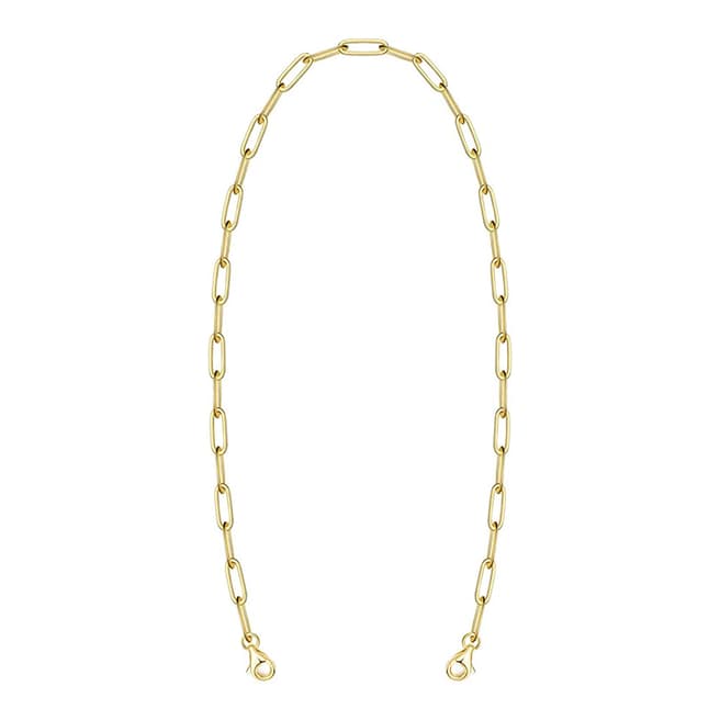 Liv Oliver 18K Gold Plated Open Link Mask Chain/Necklace