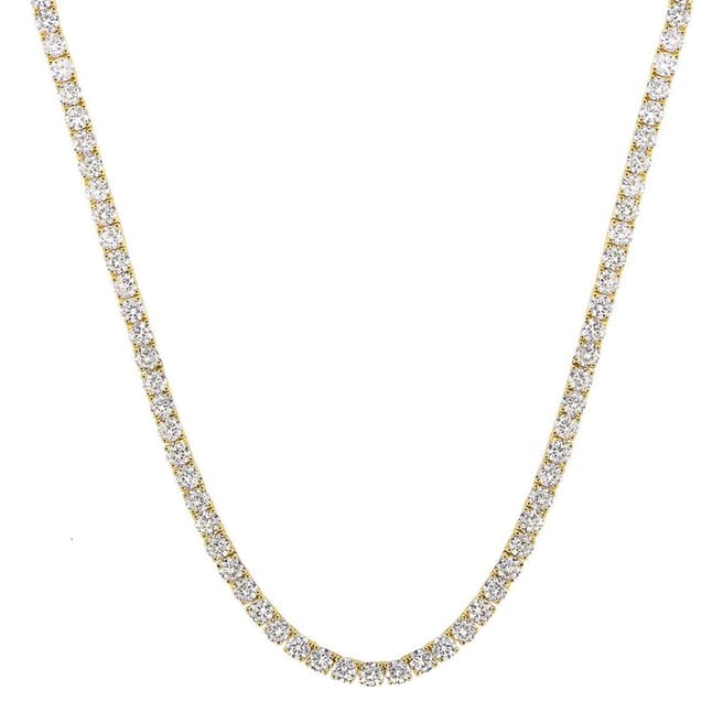 Liv Oliver 18K Gold Plated Cz Tennis Mask Chain Chain/Necklace