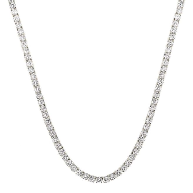 Liv Oliver Silver Plated Cz Tennis Mask Chain Chain/Necklace