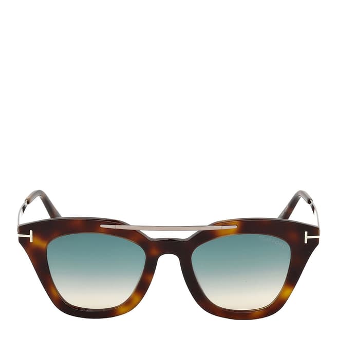 Tom Ford Women's Havana/Blue Tom Ford Sunglasses 49mm