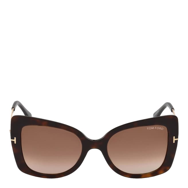 Tom Ford Women's Dark Havana/Brown Tom Ford Sunglasses 54mm