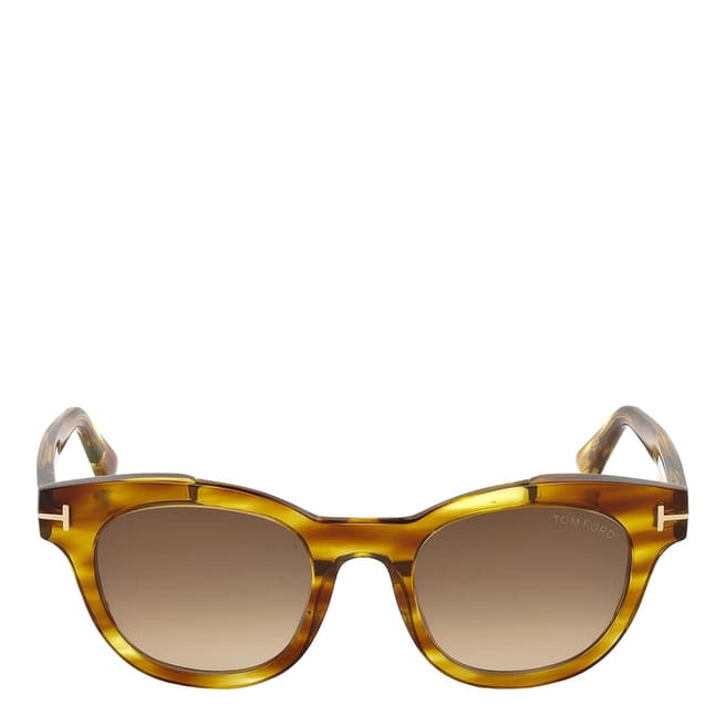 Tom Ford Women's Yellow Havana/Brown Tom Ford Sunglasses 49mm