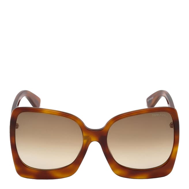 Tom Ford Women's Blonde Havana/Brown Tom Ford Sunglasses 60mm