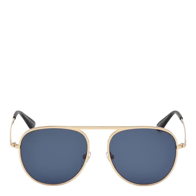 Tom Ford Women's Shiny Rose Gold/Blue Tom Ford Sunglasses 59mm