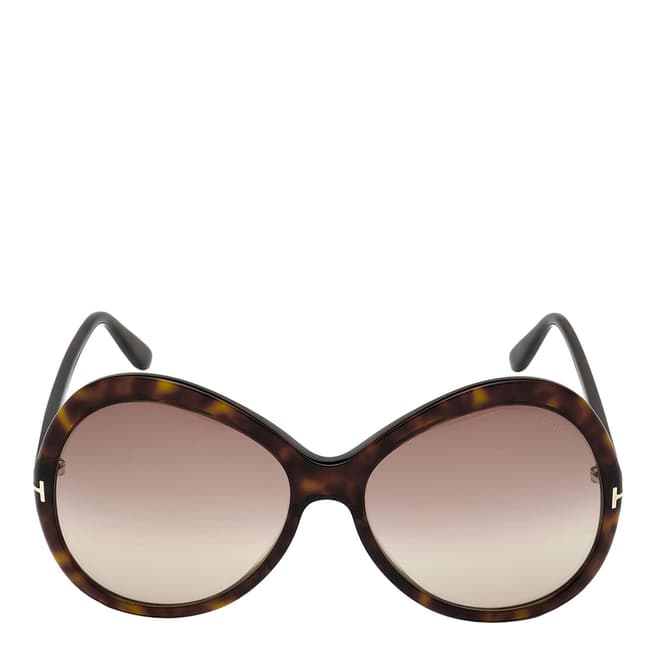 Tom Ford Women's Dark Havana/Brown Tom Ford Sunglasses 63mm