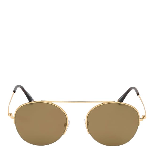 Tom Ford Unisex Brown/Gold Tom Ford Sunglasses 54mm