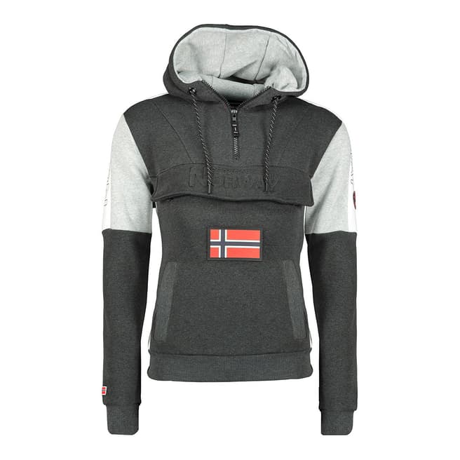 Geographical Norway Men's Fago Grey Hooded Jacket 