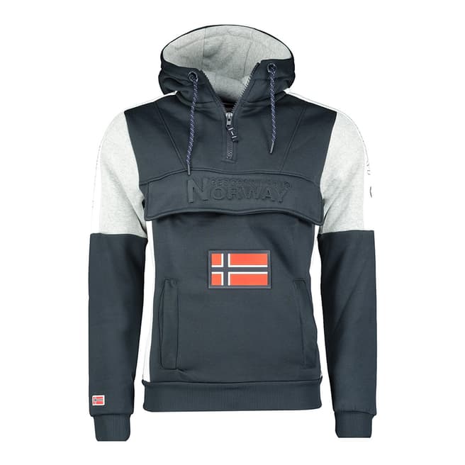 Geographical Norway Men's Fago Navy Hooded Jacket 