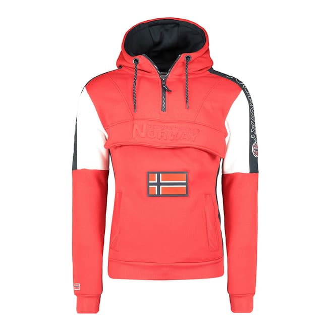 Geographical Norway Men's Fago Red Hooded Jacket 