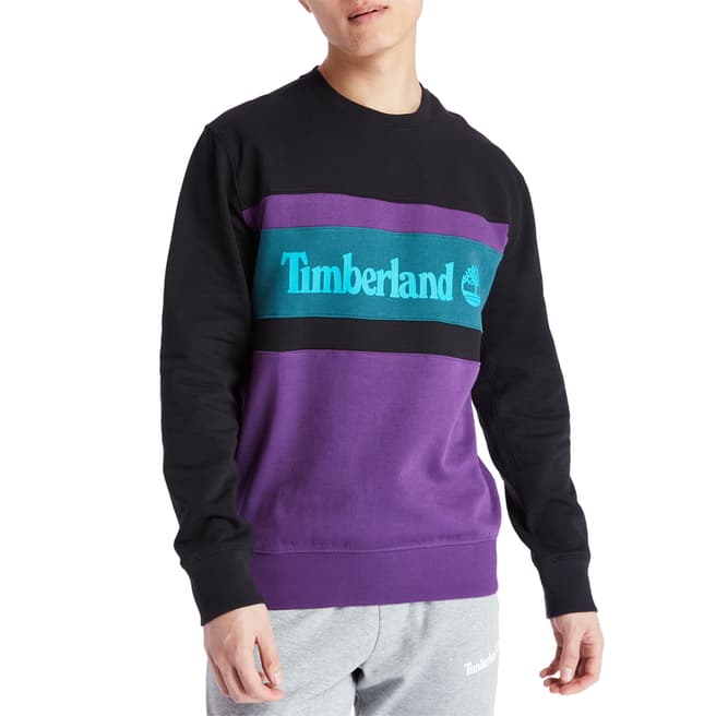 Timberland Black Cotton Logo Sweatshirt