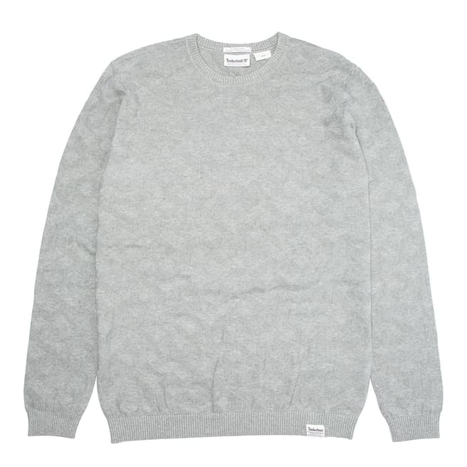 Timberland  Grey Heather Texture Cotton Sweatshirt
