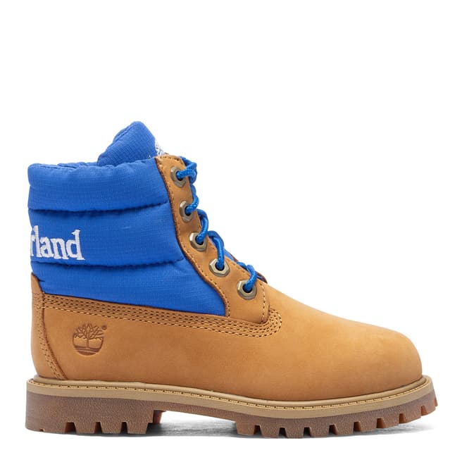 Timberland Brown & Blue 6 Inch Quilt Boots