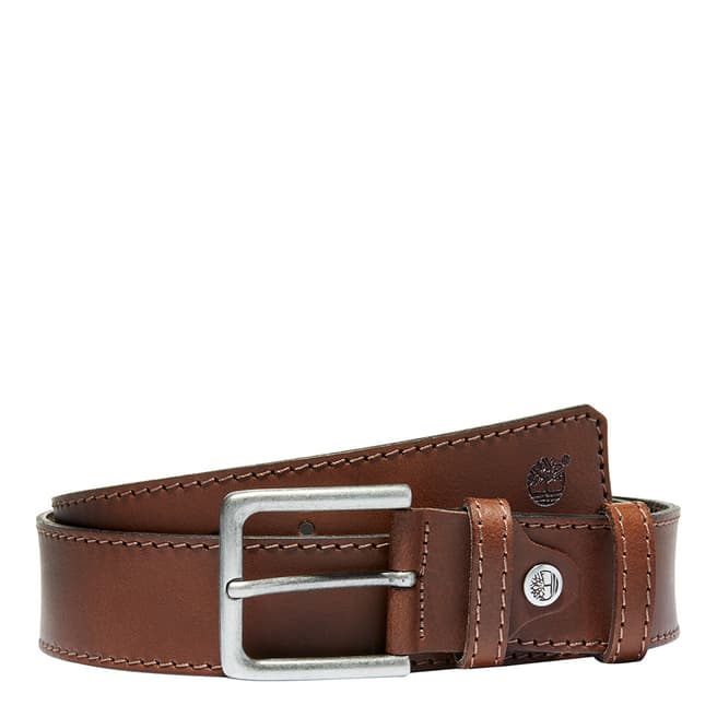 Timberland Cognac Leather Belt 