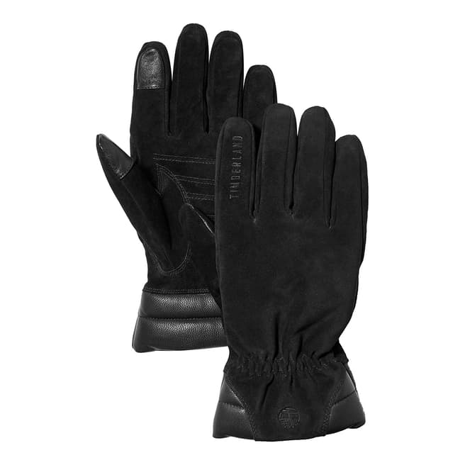 Timberland Black Nubuck Leather Boot Gloves