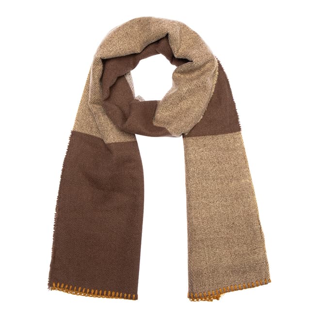 Timberland Cocoa Colour Block Scarf 