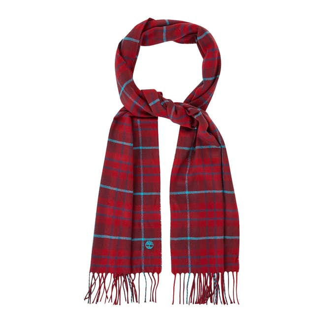 Timberland Port Royale Embroidered Plaid Scarf