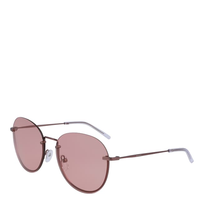 DKNY Mauve Round Sunglasses