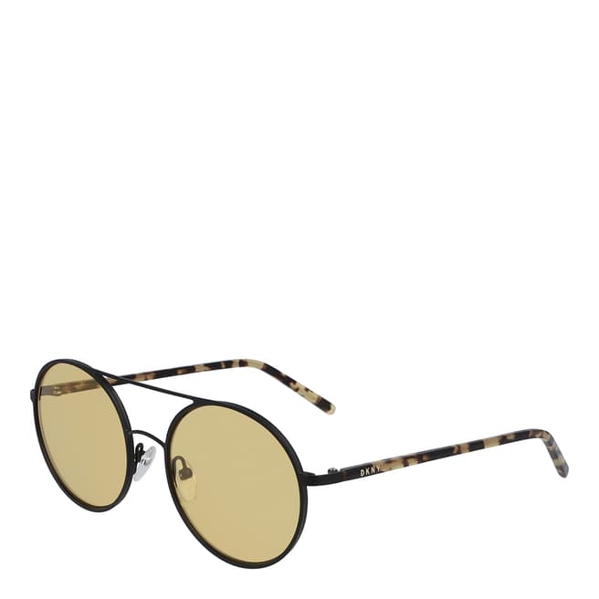 DKNY Yellow Round Sunglasses