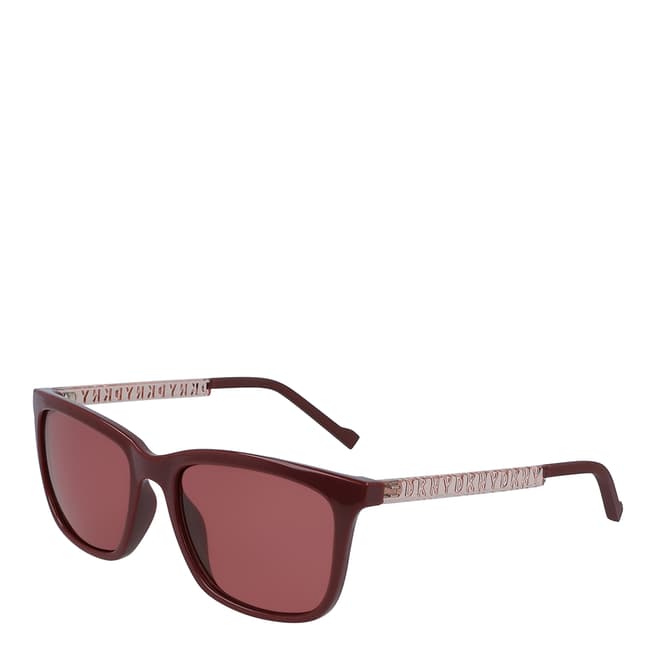 DKNY Oxblood Square Sunglasses