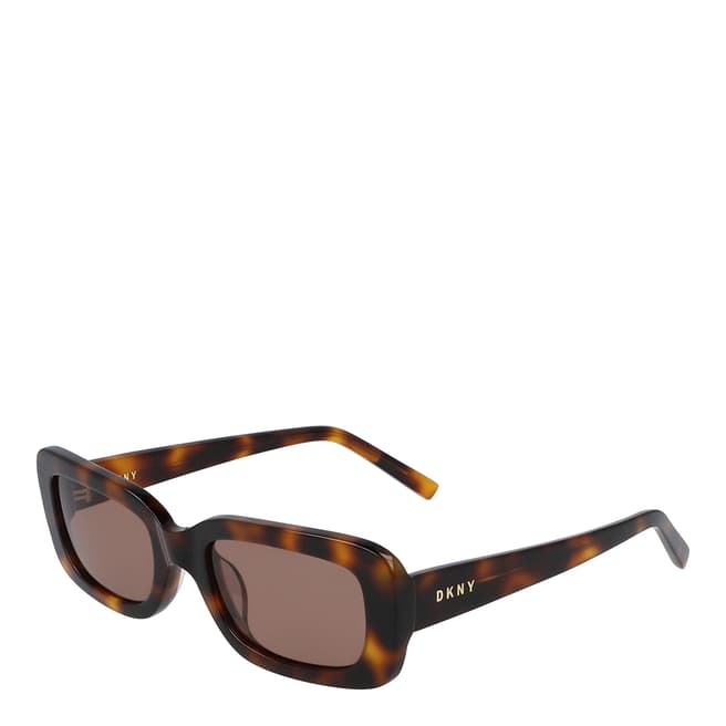 DKNY Soft Tortoise Rectangle Sunglasses