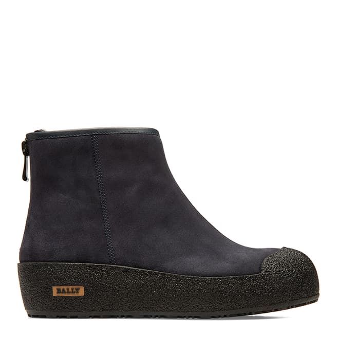 BALLY Navy Suede Guard II Ankle Boots