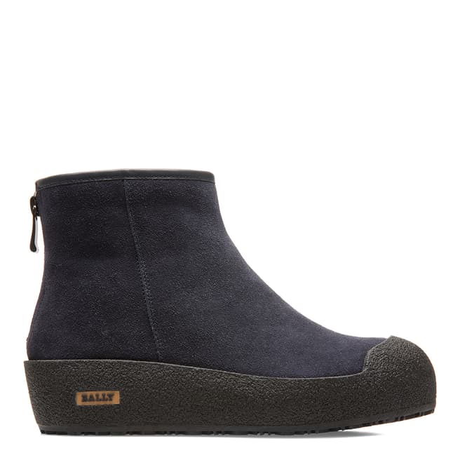 BALLY Dark Navy Suede Guard II Ankle Boots