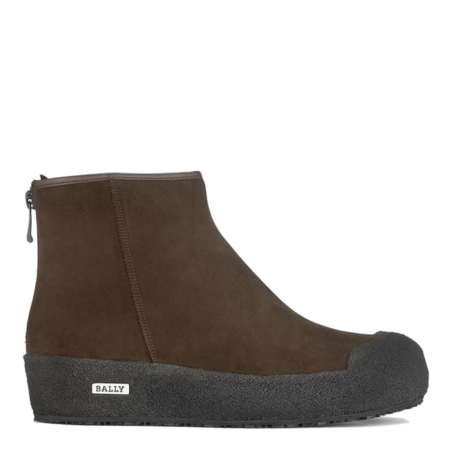 BALLY Brown Suede Guard II Ankle Boots