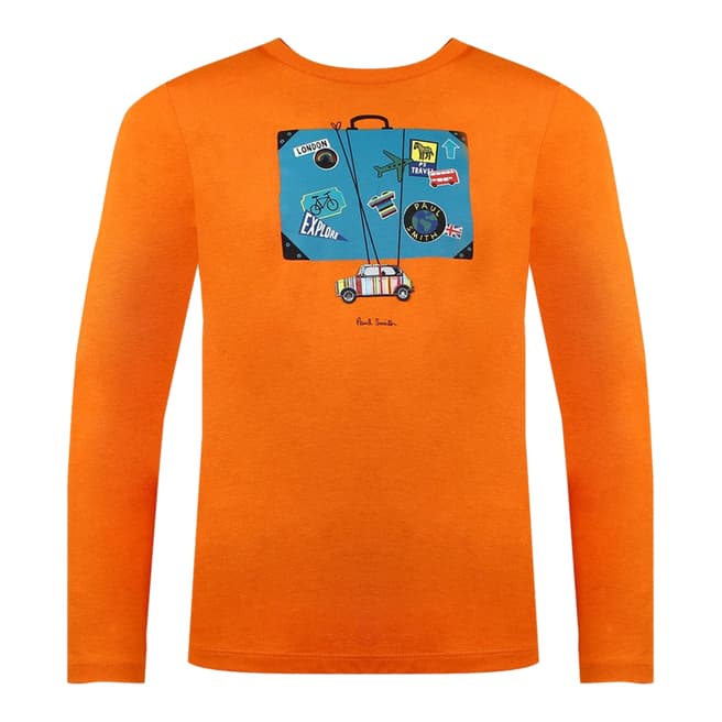 PAUL SMITH Orange Villy Mini On Tour Print T-Shirt
