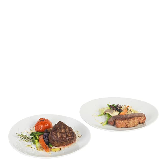 Kuhn Rikon Set of 2 Large Steak Dinner Plates, 30cm