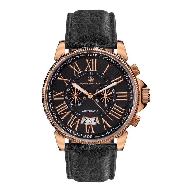 Mathis Montabon Men's Black/Rose Gold Classique Moderne Watch