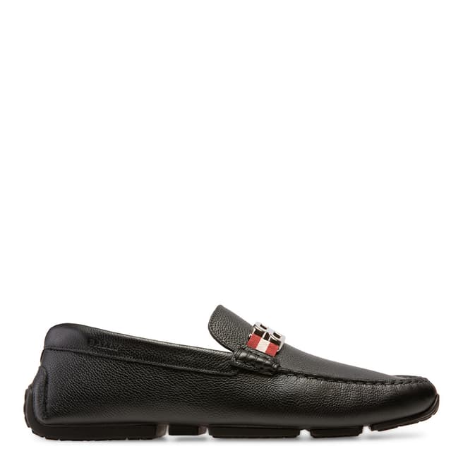 BALLY Black Leather Pisan Driving Shoes