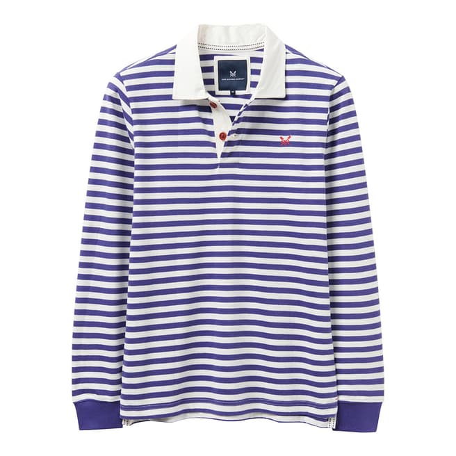 Crew Clothing Navy Stripe Cotton Rugby Shirt