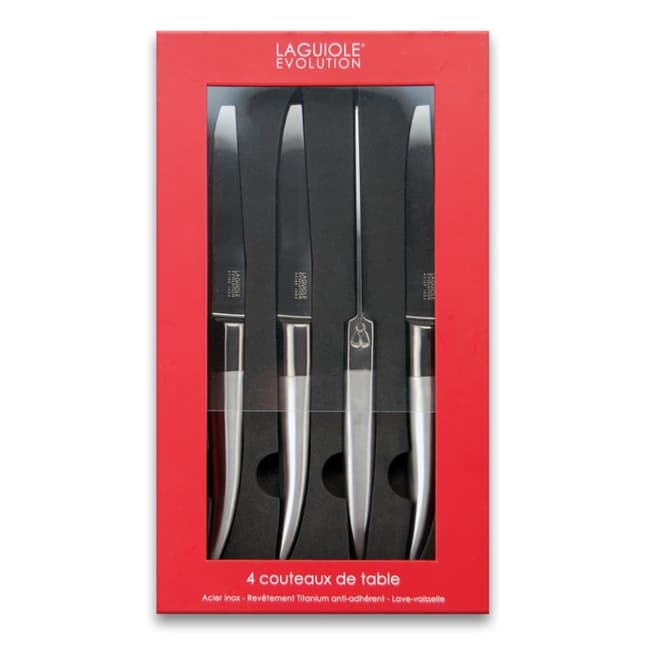 Laguiole Set of 4 Stainless Steel Steak Knives