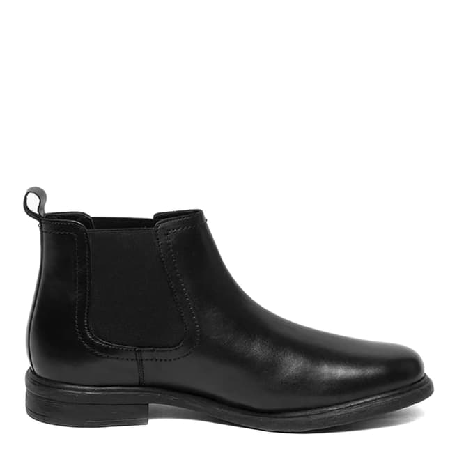 United Colors of Benetton Black Leather Chelsea Boots