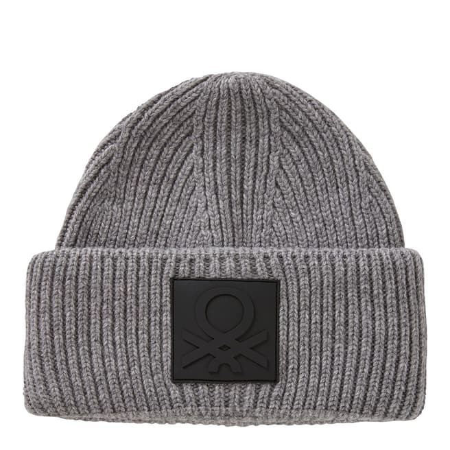 United Colors of Benetton Grey Turn Up Beanie