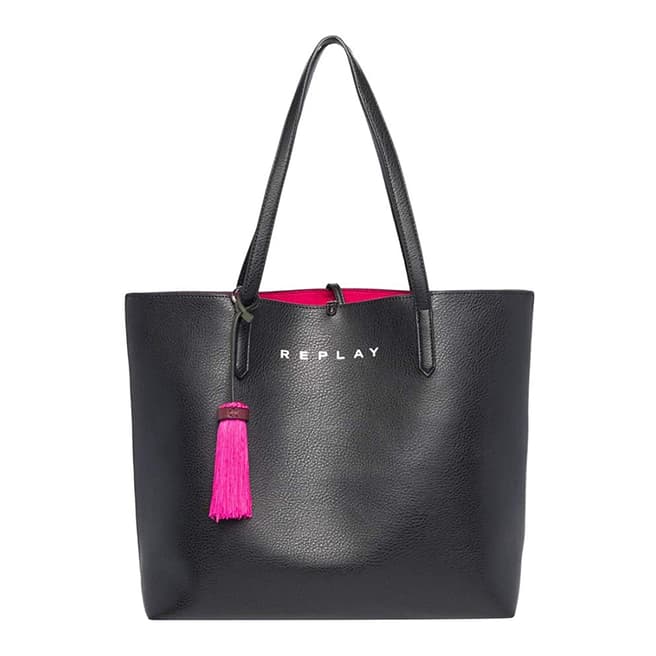 Replay Black/Pink Reversible Bag