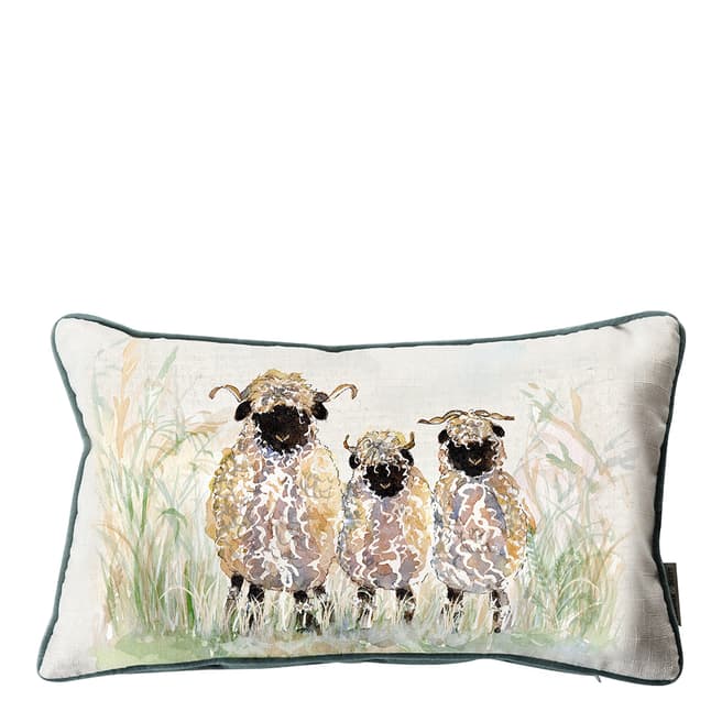 Kilburn & Scott Sheep Watercolour Cushion 30x50cm