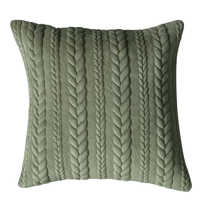 Kilburn & Scott Chenille Embroidered Cushion Sage 50x50 cm