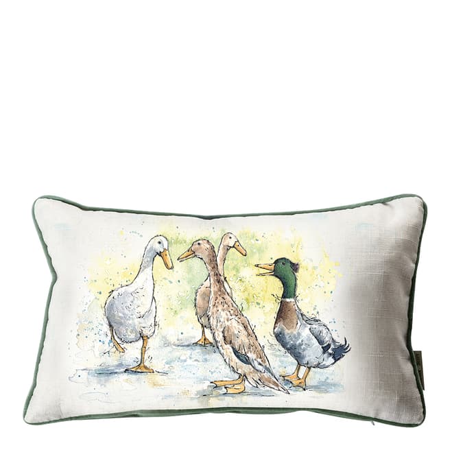 Kilburn & Scott Ducks Watercolour Cushion 30x50 cm